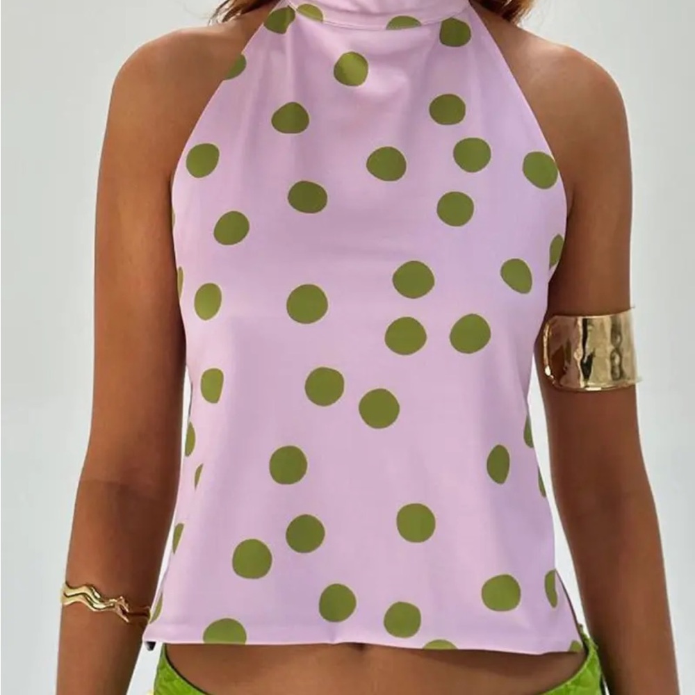 Polka Dot Halter Top